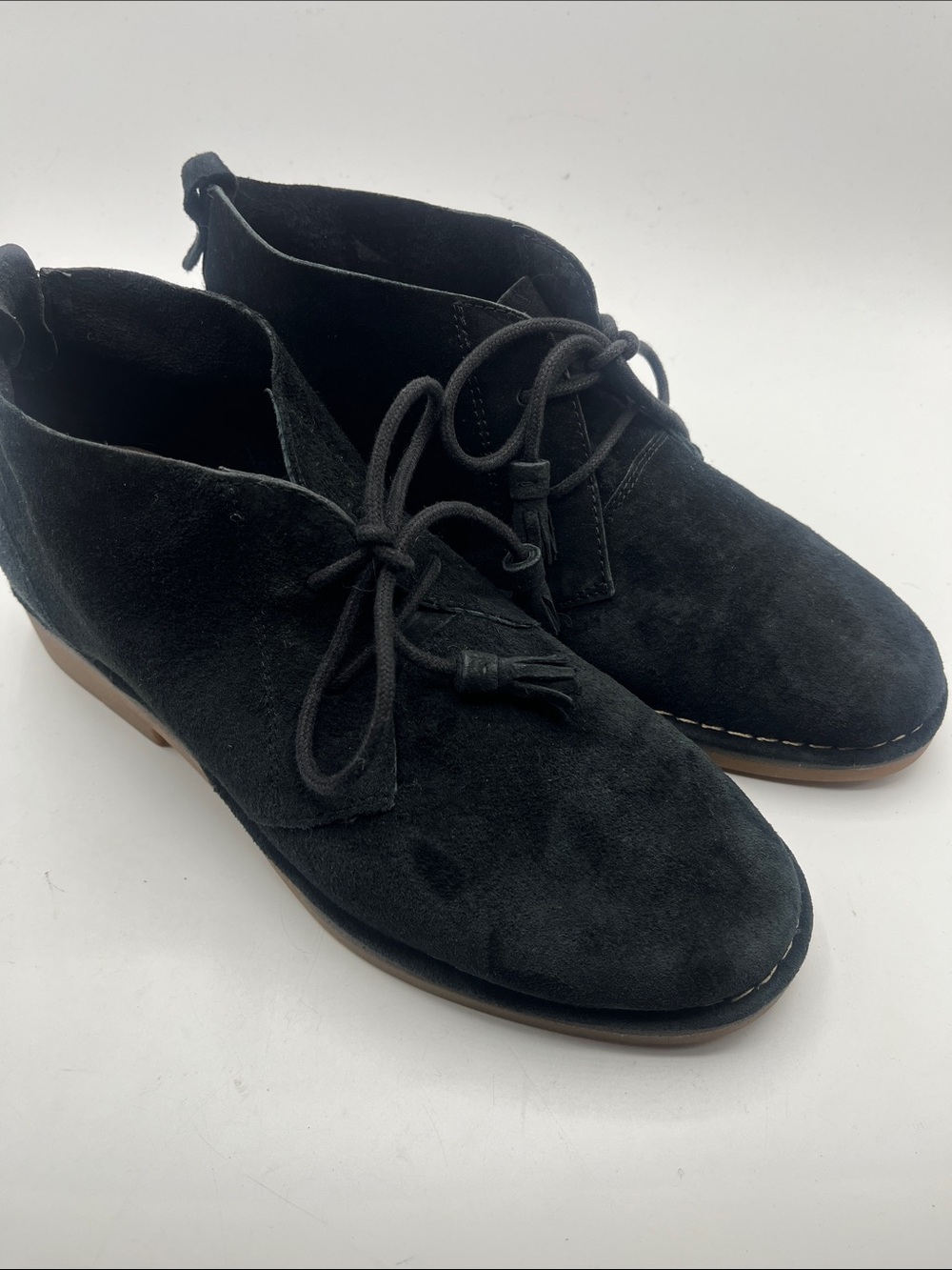 Hush Puppies Black Suede Ankle Shoes/ Boots